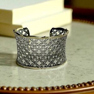Kendra Scott Bracelet bangle “Candice” silver gold filigree